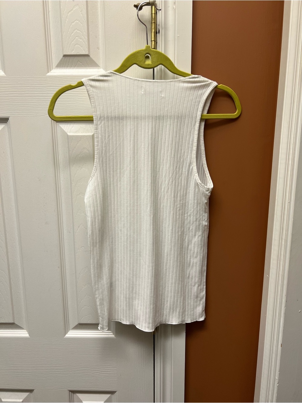 Madison Ribbed Tank Top - White - Picture 4 of 4